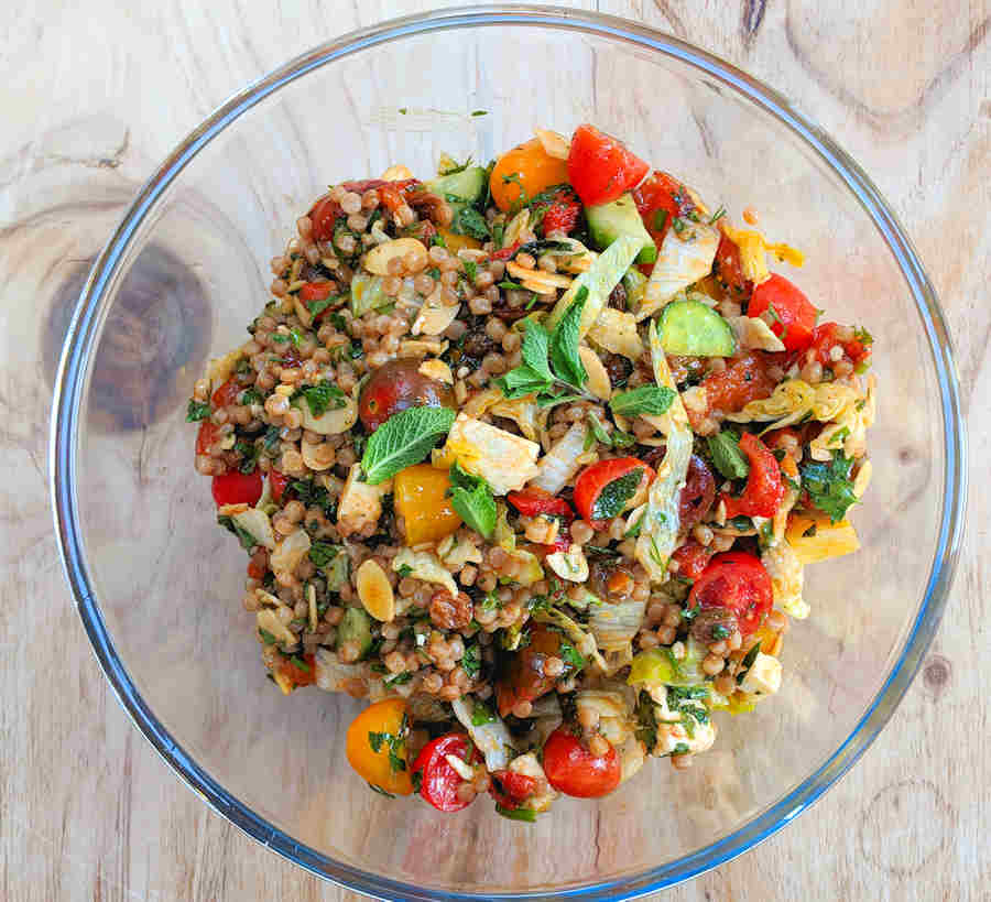 Giant Couscous Salad Recipe Cuisine Fiend